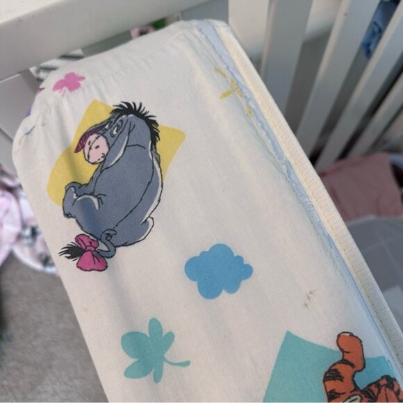 Disney | Vintage Winnie The Pooh Crib Sheet and Reversible Tigger Pillow Case - Picture 7 of 10